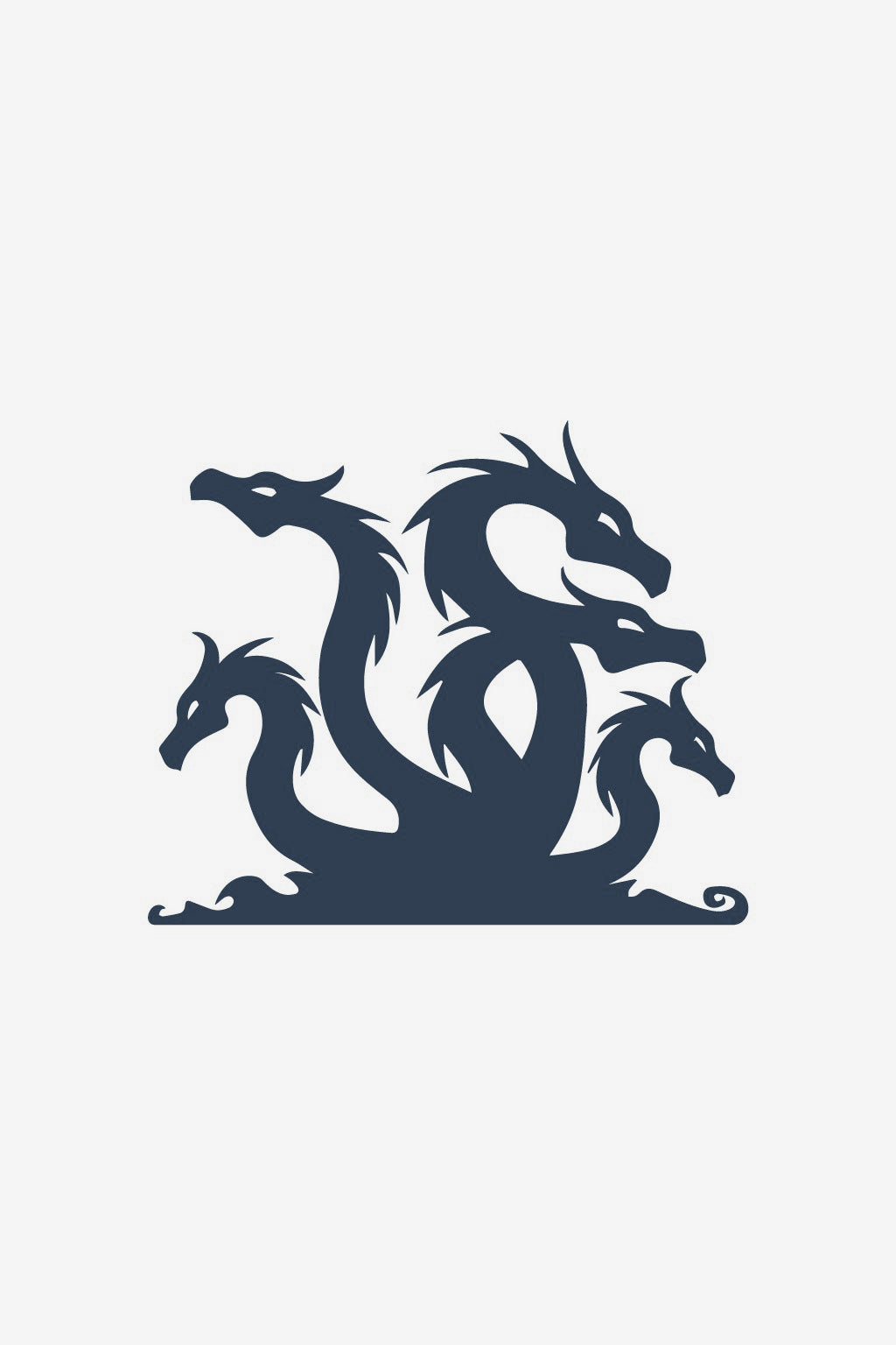 Model ilustrativ de tatuaj cu Hidra, cu mai multe capete de dragon
